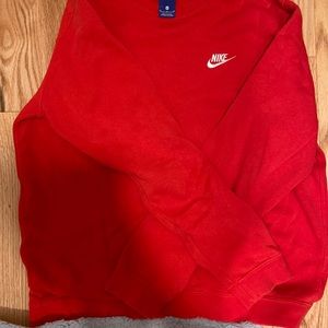 red nike sweatshirt
